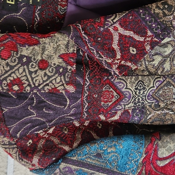 E L C C Geometric Jacquard Blazer Size L - Picture 4 of 17